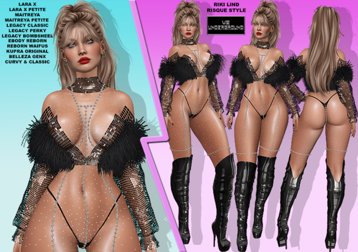 **RIKI LIND BLACK RISQUE STYLE COMPLETE OUTFIT**
