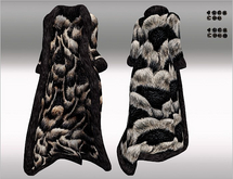 Fur-Coat long 15x black Color HUD,LaraX,Maitreya,Legacy,Reborn,GenX,Star
