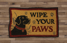 doormat wipe your paws dog