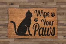 doormat wipe your paws cat