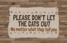 doormat don't let the cats out