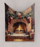 christmas fireplace wall decor