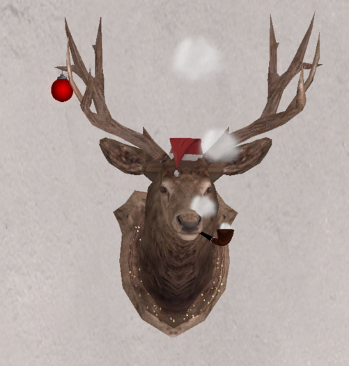 smoking xmas deer