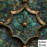 Oxidized Gilt and Verdigris Seamless Texture