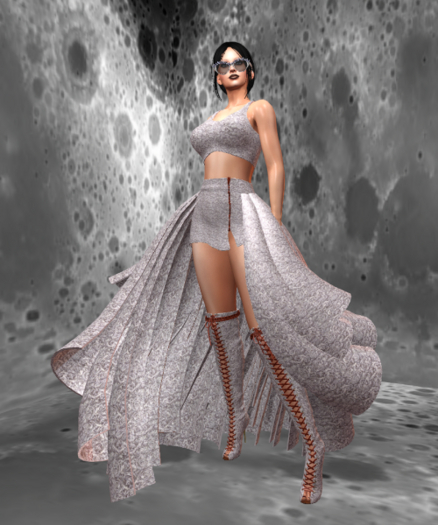 OSTARA Roses Skirt Set [WHITE] (Assorted)