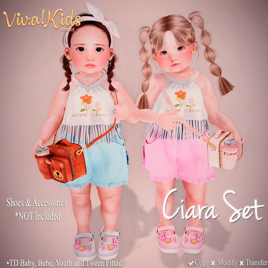 [Vk!]  Ciara Set_White/Pink