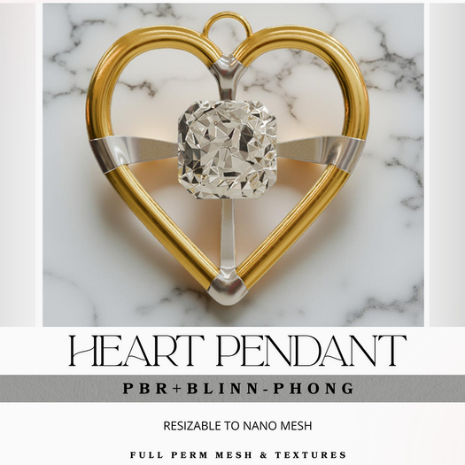 Heart Pendant PBR+BLINN-PONG