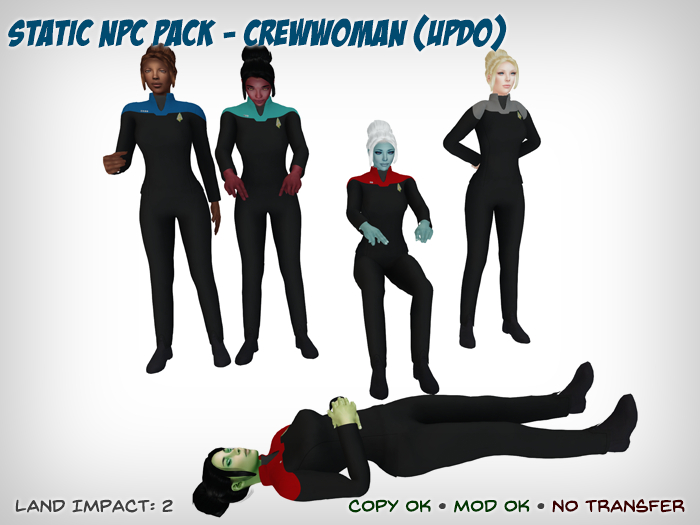 Starfleet 2399 NPC Set - Female [Updo]