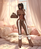 ❣️ Yasum Evalin CHOC SET- Top/Pants/Bag - ORIGINAL ❣️