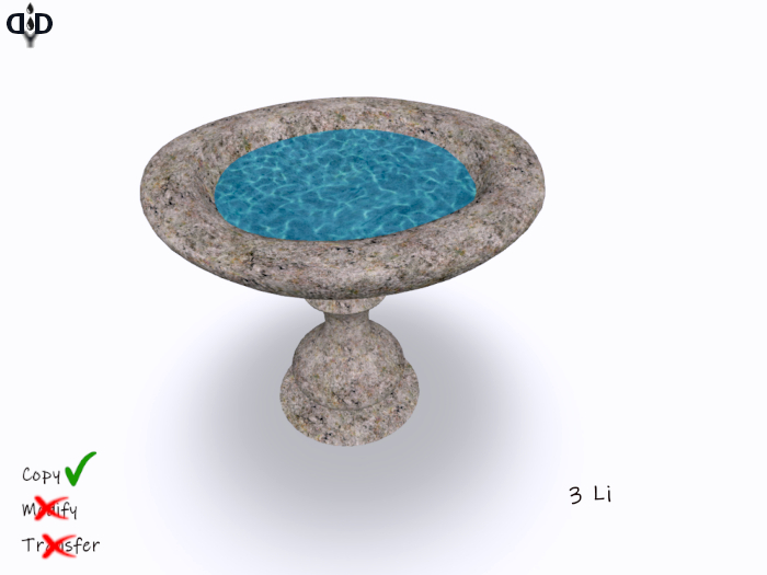 Garden:. Stone Birds Bath