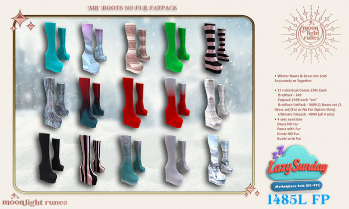 *MR* Boots without Fur - FATPACK