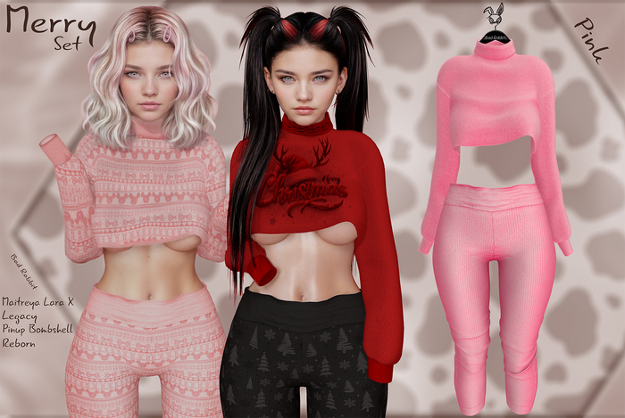 .:Bad Rabbit:. Merry Set Pink