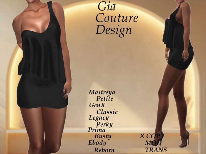 "GCD" Genesis Cocktail Dress Black