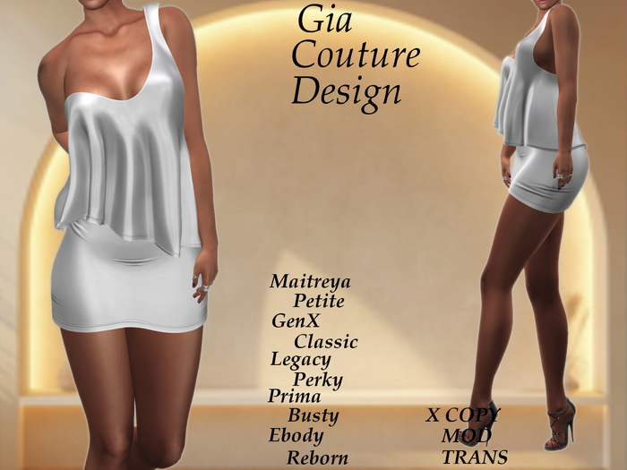 "GCD" Genesis Cocktail Dress Silver