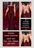 Red Carpet Mariah Geo Butterfly Gown - Garnet