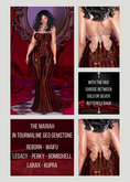 Red Carpet Mariah Geo Butterfly Gown -  Tourmaline
