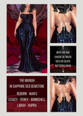 Red Carpet Mariah Geo Butterfly Gown - Sapphire