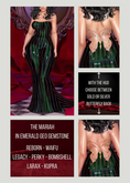 Red Carpet Mariah Geo Butterfly Gown - Emerald