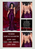 Red Carpet Mariah Geo Butterfly Gown -  Amethyst