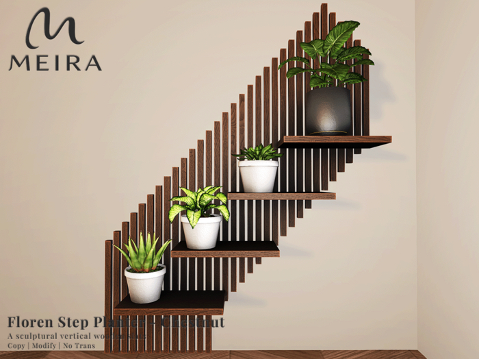 Meira Floren Step Planter - Chestnut