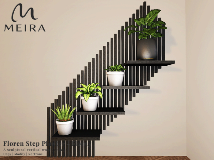 Meira Floren Step Planter - Ebony