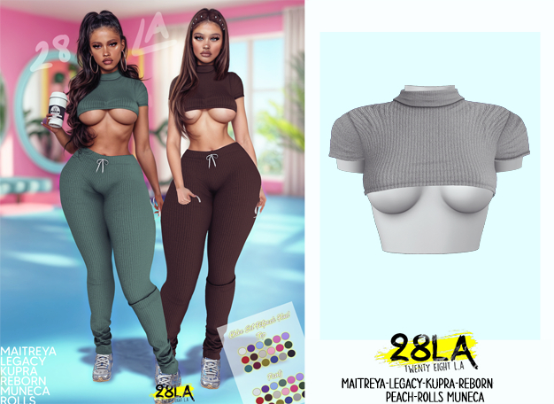 28LA. Chloe Top Grey [Add Me]
