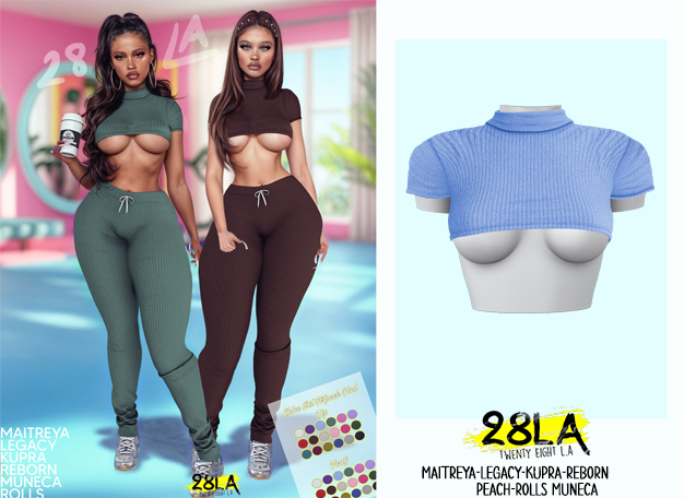 28LA. Chloe Top Light Blue [Add Me]