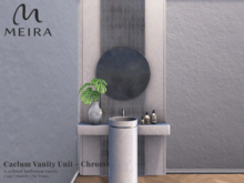 Meira Caelum Vanity Unit - Chrome