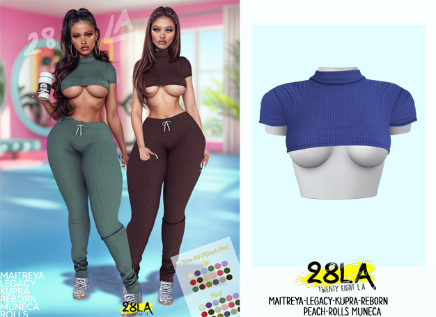 28LA. Chloe Top Blue [Add Me]