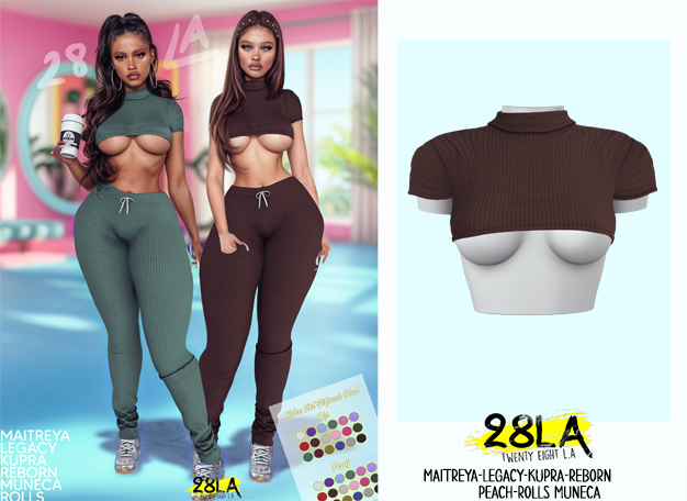 28LA. Chloe Top Brown [Add Me]