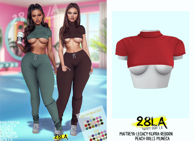 28LA. Chloe Top Red [Add Me]
