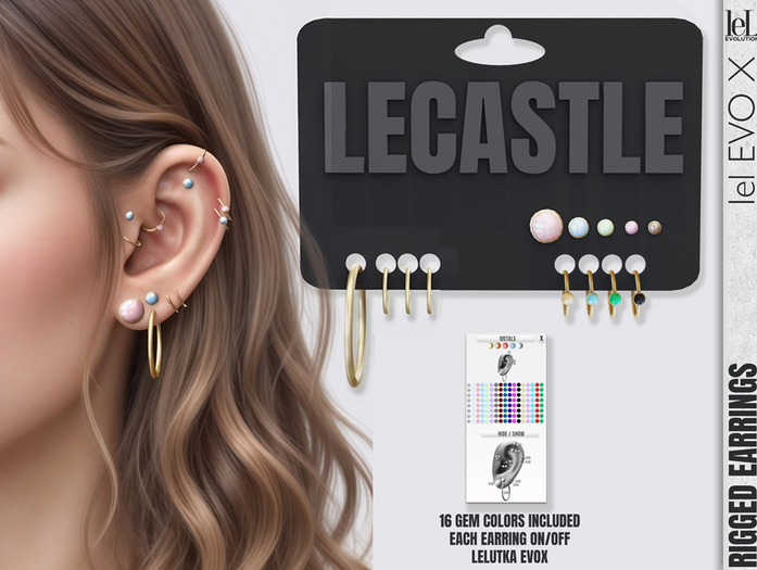 [LECASTLE] Haley Earrings *GIFT* - LeLUTKA Rigged Earrings 7236