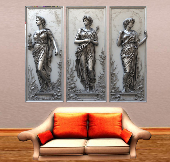 Wall Deco Sticker Mural Roman Statue 2