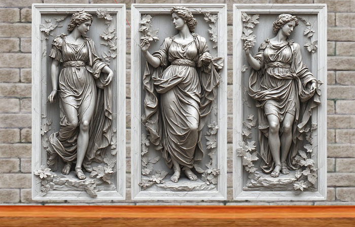 Wall Deco Sticker Mural Roman Statue 3