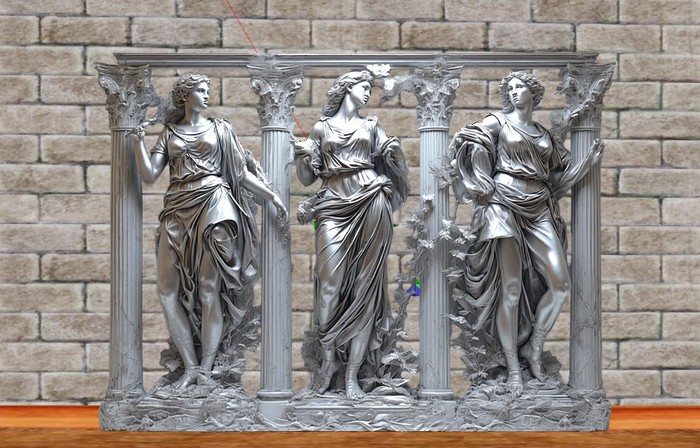 Wall Deco Sticker Mural Roman Statue 4