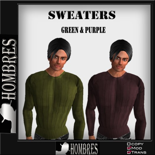 ::Hombres:: Sweaters~Green/Purple