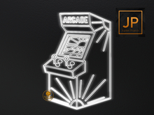 22.Meva Neon White Arcade Machine Sign