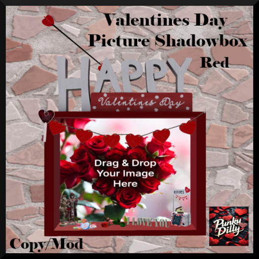 (PD) Valentine's Day Shadowbox RED - ADD