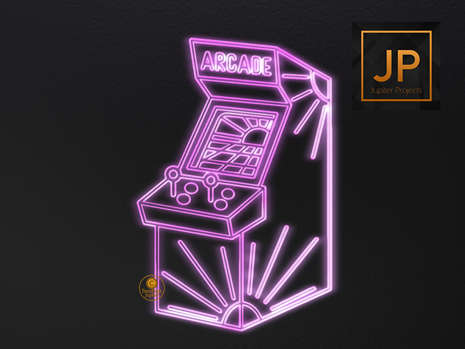 16.Meva Neon Pink Arcade Machine Sign