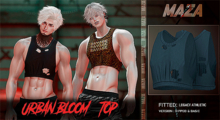 MAZA - Urban Bloom TOP - BLUE