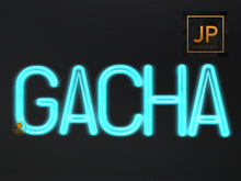 6.Meva Neon Blue Gacha Sign