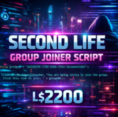 Second Life Group Joiner Script – Automatic Group Invite via Touch | Full Perm LSL Script