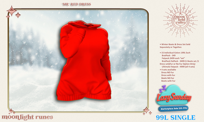 *MR* Dress without Fur - Red