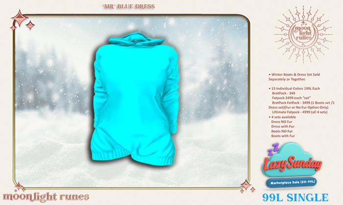 *MR* Dress without Fur - Blue