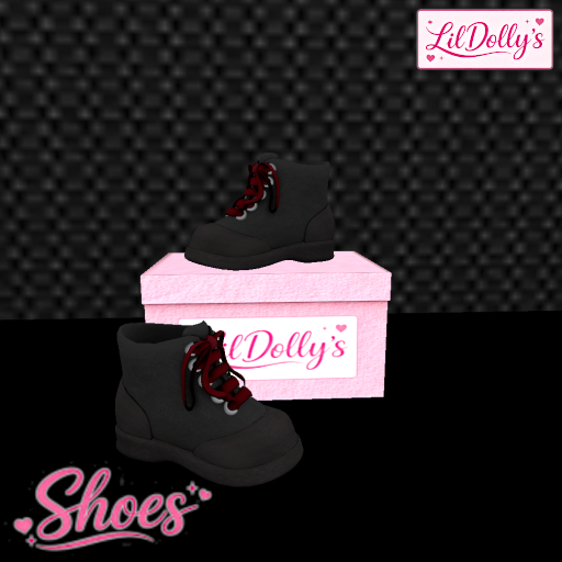 *LilDolly's* Black Boots (Resize Script) BOXED