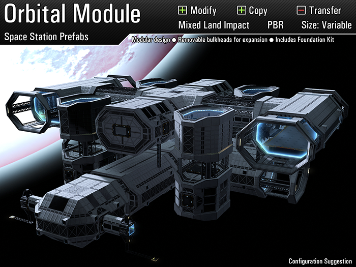 Orbital Module: Sci-fi Space Station Prefabs