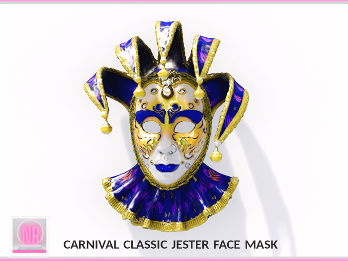 Carnival Classic Jester Face Mask – Unisex Full Face Avatar Mask | Copy Modify | 7 LI