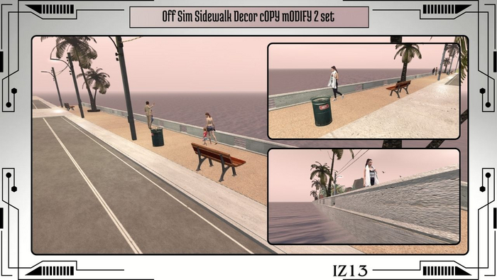 Off Sim Sidewalk Decor cOPY mODIFY 2 Set