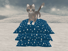 KittyCats Interactive Winter Stars Pillow w/Texture Change HUD