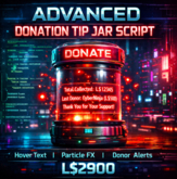 Advanced Second Life Donation Tip Jar Script – Full Permissions LSL Club Fundraiser with Hover Text, Particles & Donor R